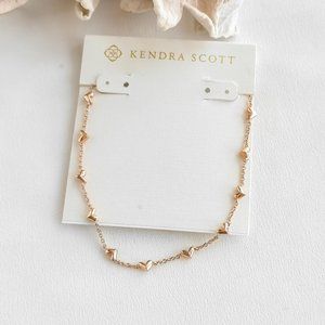 NEW Kendra Scott Haven Heart Rose Gold Strand Necklace w/dust bag